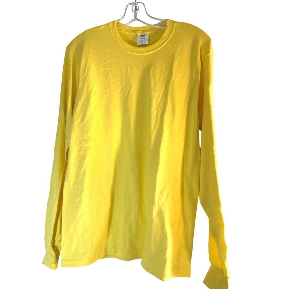 Port & Company Girls Tee Yellow Long Sleeves Size Youth XL NWOT